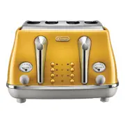 DeLonghi Icona Capitals 4 Slice Toaster - New York Yellow