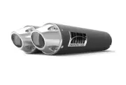 HMF Performance Gunmetal Grey Dual Slip On Euro Cap Polaris RZR XP Turbo | 4