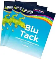 Pack of 3 Bostik Blu Tack 48g Packs Reusable Self Adhesive Putty Each Pack is approx 48g Blue