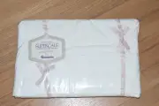 Vintage New Wamsutta Supercale Full White Flat Sheet NOS Scalloped Edges