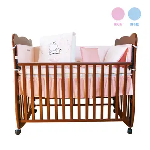【佳登C.D.BABY】純棉歐式繡花嬰兒寢具組|小金牛|6件組|標準床適用|台規120x60|日規120x68