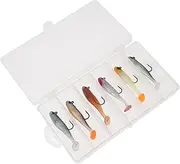 ifundom 6Pcs Colored Fishing Lures Reusable Fishing Bait for Bass Carp Soft Baits for Enthusiasts for Various Waters Seasons