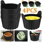 4Pcs Air Fryer Egg Poacher Food Grade Silicone Egg Poaching Cups Non-Stick xivHl