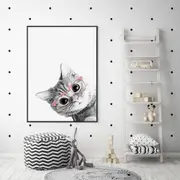 Cat With Glasses Poster Wall Art