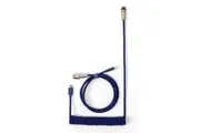 Keychron Custom Coiled Aviator Straight USB Type-C Cable Blue