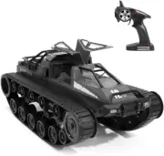 RC Tank Car, 1/12 Scale 2.4Ghz Remote Control Rechargeable Tank for Kids, 360° R