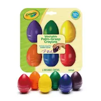 在飛比找樂天市場購物網優惠-美國 Crayola 繪兒樂 幼兒可水洗掌握蛋型蠟筆(6色)