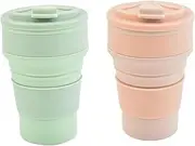 Fhandong Silicone Folding Cups, 2Pcs Collapsible Travel Mug, 500ml