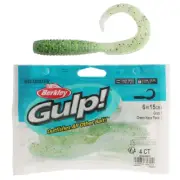 Berkley Gulp Grub Soft Bait 6in/15cm Green Haze Fleck