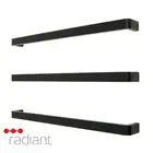 Radiant VAIL 12V Single Square Towel Rail-800mm-Matte Black(1 Piece)