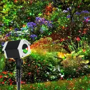 Outdoor Christmas Laser Lights Star Projector, Garden Laser Light with Moving...