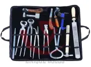 Heavy Duty Professional Horse Care Farrier Tool Kit Hoof Clincher Nipper 13 pcs