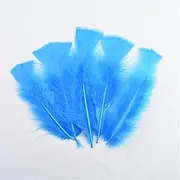 20 Pcs Pheasant Feather Turkey Feathers for Crafts Feathers for Crafts Decoration Assesoires Lake Blue