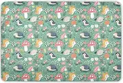 Safari Personalized Animals Green Training Pee Pads for Kids Soft Absorbent Bed Wetting Sheet Leakproof Quick Drying Diaper Pads for Children Adults Pets , 52" L x 34" W