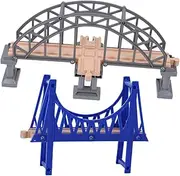 Train Track Toys Model Train Bridge Set Decorative Bridge Track Replacement for Boys and Girls