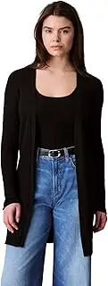 [Calvin Klein] Women's Smooth Cotton Rib Sweater Duster