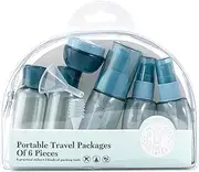 Daseeme 9 Pcs Travel Bottle Set Travel Size Containers Toiletry Bottles Travel Bottles with Refill Accessories Leak Proof Portable Plastic Bottle