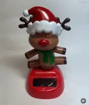 Solar Powered Dancing Toy New - Christmas Reindeer With Santa Hat