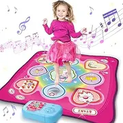 KaeKid Electronic Dance Mats, Adjustable Volume Dance Pad with LED Lights, Christmas Birthday Gifts for 3 4 5 6 7 8 9+ Year Old Girls Boys Kids