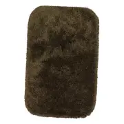 Finest Luxury Brown Chocolate 24 in. x 40 in. Ultra Plush Washable Bath Rug