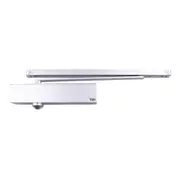 Yale EN 1-3 Adjustable Slide Rail Door Closer with Back Check Silver Y2400SRSIL