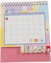 jojofuny Cute Cartoon Desktop Calendar Monthly Planner for Office Students Schedule Calendar with Adorable Characters Material for Efficient Organization