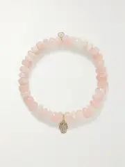 [Sydney Evan] Sydney Evan - Small Hamsa 14-karat Gold, Morganite And Diamond Bracelet - One size One size Gold