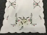 Christmas Holiday Decoration Embroidered Tablecloth Dining Table Placemat Runner