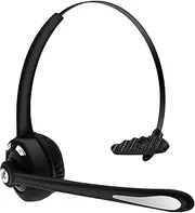 Bluetooth Headset with Microphone, V5.1 Wireless On-Ear Noise Cancelling Headphones Phone Headset Mute Button for Laptop, Skype, Call Center, Office, Trucker
