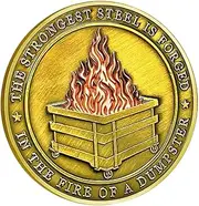 Strongest Steel is Forged in a Coin | Emotional Support Challenge Coin | Employee Appreciation Double-Sided Commemorative Coin for Farewell & Going Away for Workplace Supplies Desk D