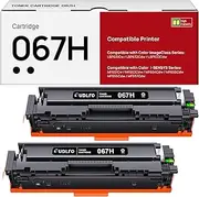 067H 067 Black Toner Cartridge - 2 Pack High Yield Compatible Replacement for Canon 067H Black to Work with Canon MF656CDW LBP632CDW MF654CDW MF653CDW MF651CW Printer , Display Ink Volume with Chip