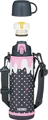 THERMOS Vacuum Insulated 2-Way Bottle 1L/1.03L Gray Pink Direct Drinking Cup Inc
