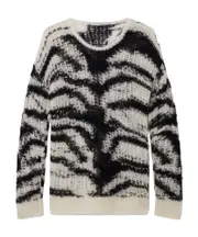 Stella McCartney All-Over Patterned Crewneck Jumper S,XS,M Black/White