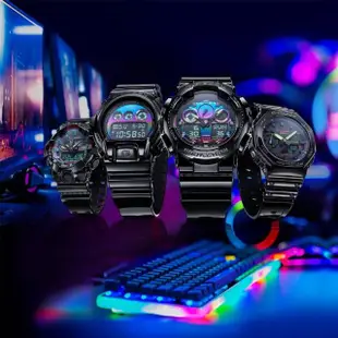 【CASIO 卡西歐】G-SHOCK 虛擬彩虹系列 多彩光譜電子腕錶 母親節 禮物(DW-6900RGB-1)