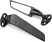 Modified Motorcycle Rearview Mirror,1 Pair Adjustable Rotating Side Mirrors,Wide Viewing Angle Wing Rearview Mirrors for Ninja 250 300 H2 H4 400 650 ZX10R ZX6R ZX 636 (Large)