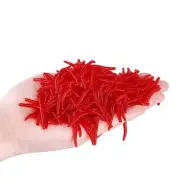 50x Bloodworm Soft Plastic Lure Fishing Worm Bait Red Bloodworms Whiting Bream