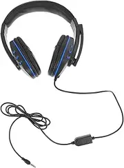 Gaming Headset Mm Jack Big Earmuffs Noise Cancelling Headphones for One Laptop Phone Control Volume Mic