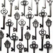 Mixed Set of 30 Large Skeleton Keys in Antique Bronze - Set of 30 Keys, 2.5"