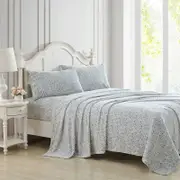 Ardor King Single Bed Elsie Mink Flannel Fleece Sheet Set Heather