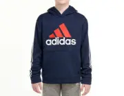 adidas Boy's (Kids) Navy Essential Fleece Hoodie (AA7834-) Sizes L/XL