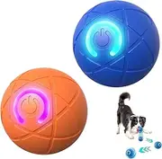 Duraspin Dog Balls, Thelifeh Smart Jumping Ball Dog Toy, 2 Pcs Smart Dura Spin Dogs Ball Moves On Its Own, for Small, Medium Pet, Teeth Grinding, Chewing Resistance (Mix)