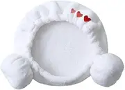 Dry Hair Cap for Kids Bandana for Hair Drying Turban Head Scarf Towel Absorb Water (White, 23 * 13CM)