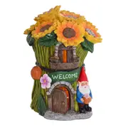 Gibson Gifts Garden Gnome Sunflower Solar LED Light Lawn/Yard Ornament Decor