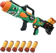 Toy Rocket Barrel Launcher-Fires Foam Rockets Includes 6 Rockets Compatible with RL Blaster- Shooting Game Toy Air Power Blaster Gun for Youth, Teens, Adults