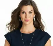 Brighton BILBAO Post Drop Long Earrings Crystal RT $48 NWT