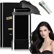 Waterproof and Sweat-Proof Hair Dye Stick, 2 in 1 Temporary Touch-Up Comb for Quick Gray Coverage, Portable Instant Hair Color for Women and Men, Non-Drip Cream Formula(Black,1-Pack)