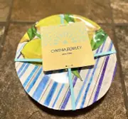 Cynthia Rowley Lemon Melamine 9 Inch Plates Set Of 4