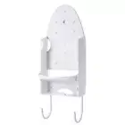 Iron Storage Holder Over Door Ironing Board Hanger Hook Laundry Rack Caddy Shelf
