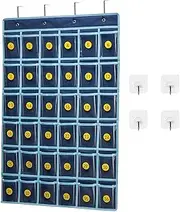 Classroom Pocket Chart Organizer, Hanging Wall Pocket Organizer, 36 Numbered Pockets Classroom, 36 Pockets Classroom Pockets, Classroom Pocket Chart for Cell Phones, Classroom Pocket Chart Organizer