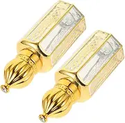 Happyyami 2pcs Refillable Roller Bottles for Essential Oils Empty Perfume Dispenser Portable and Convenient Designed Bottles for Travel (12ml)